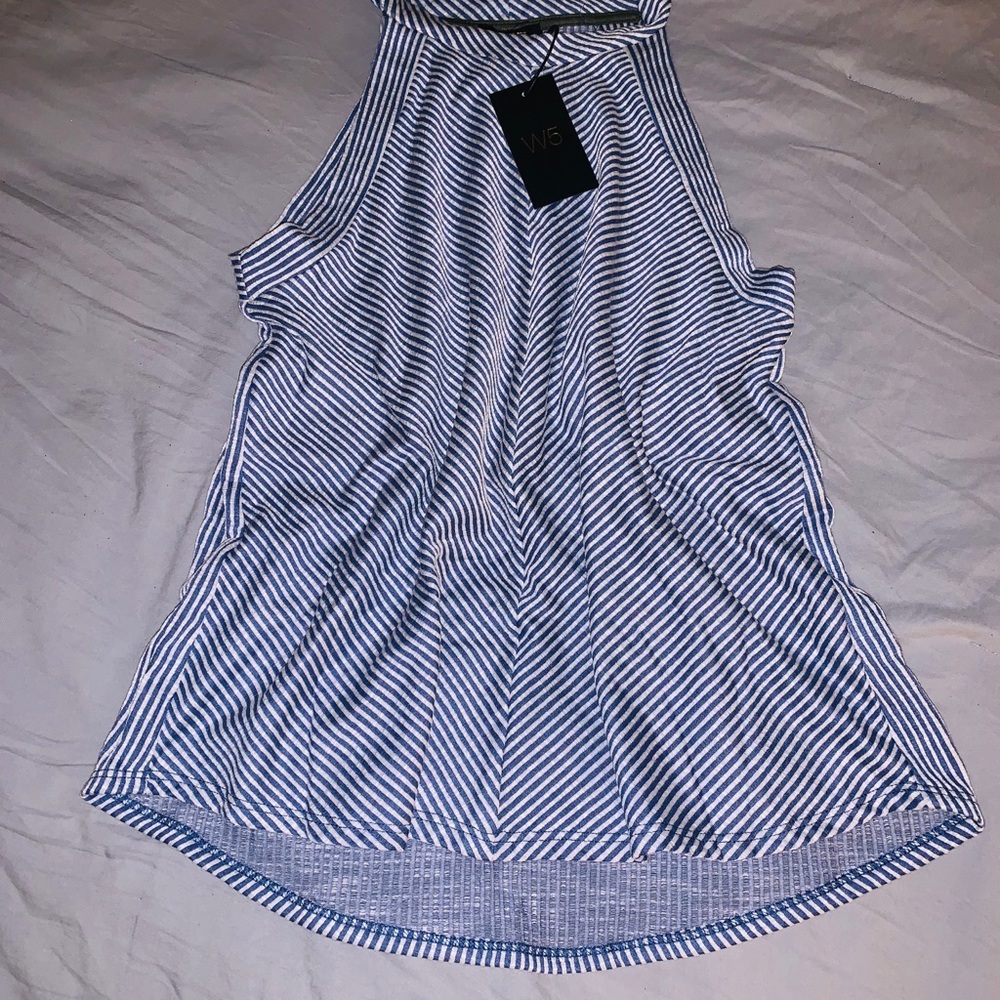 Blue/ White Stripe Tank/ Blouse
